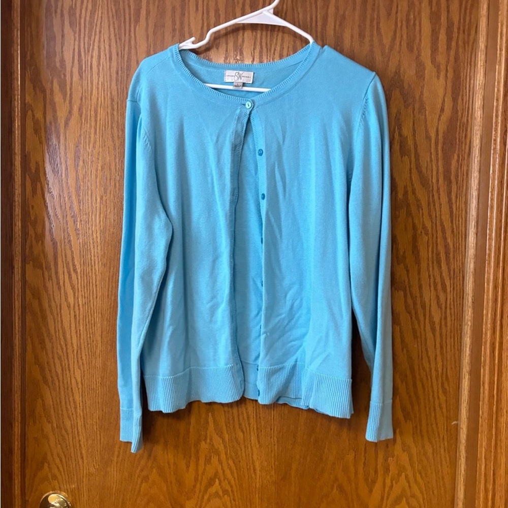 Studio Works Light Blue Knit Cardigan